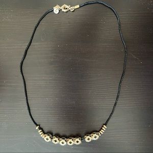 Madewell black and gold bead necklace